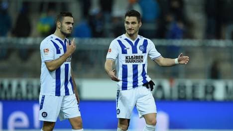 Ylli Sallahi (l.) markiert den Ausgleich für den Karlsruher SC