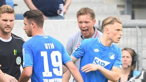 Robin Hack (r.) feierte am 1. Oktober 2017 unter Julian Nagelsmann sein Bundesligadebüt