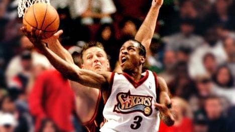 Allen Iverson von den Philadelphia 76ers in der NBA