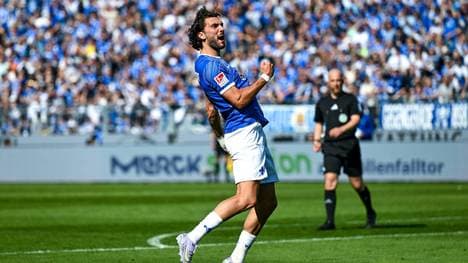 Stürmer Fraser Hornby erzielte zwei Tore für Darmstadt