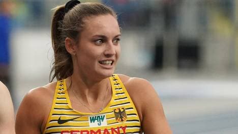 Jennifer Montag überstand bei der Leichtathletik-EM einen Schreckmoment