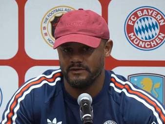 Vor dem Testspiel gegen Aston Villa äußert sich Vincent Kompany zum Vergleich zwischen der Premier League und der Bundesliga. Der belgische Cheftrainer findet dabei lobende Worte für das deutsche Oberhaus.
