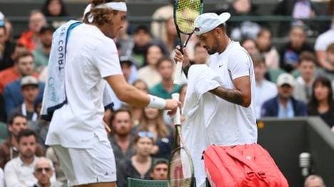 Tsitsipas (l.) und Kyrgios sind sich nicht grün