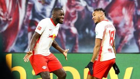 Christopher Nkunku (r.) erzielte sein drittes Saisontor