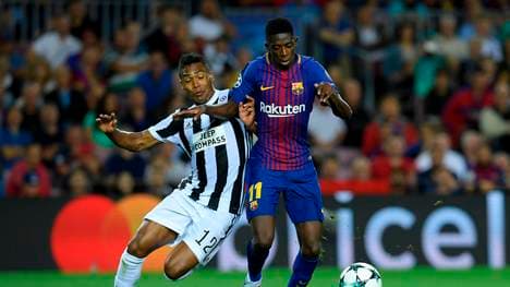 Ousmane Dembele gegen Juventus bei seinem Champions-League-Debüt für Barca