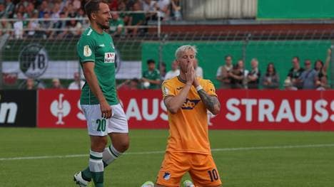 Wout Weghorst (r.) und die TSG Hoffenheim haben sich im DFB-Pokal durchgesetzt