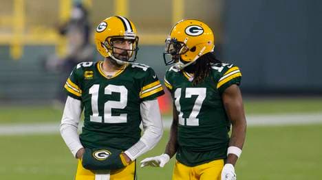 Aaron Rodgers (l.) und Devante Adams bildeten bei den Packers ein Traumduo