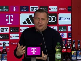 Angesprochen auf den möglichen Elfmeter gegen Real Madrid versucht sich FCB-Sportvorstand Max Eberl erst zurückzuhalten, kann sich aber eine Aussage nicht verkneifen. 