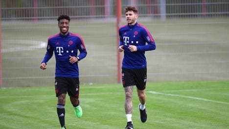 Kingsley Coman und Lucas Hernandez absolvieren Laufeinheiten an der Säbener Straße