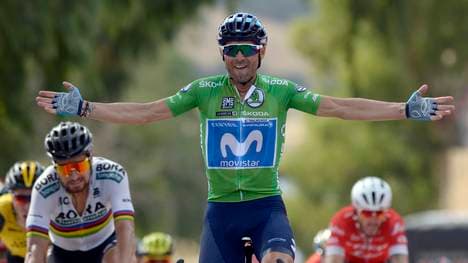 Alejandro Valverde (M.) ist derzeit Zweiter in der Gesamtwertung