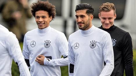 Leroy Sane, Emre Can und Bernd Leno beim DFB-Team