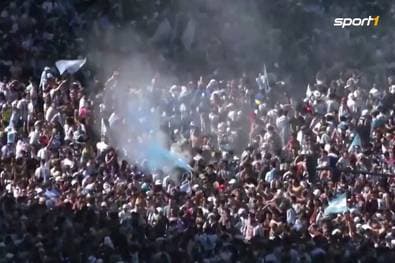Über eine Million Fans: So wild feiert Argentinien den Titel