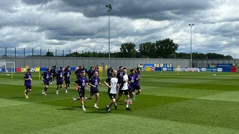 Die DFB-Auswahl beim Training am Montag