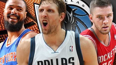 Dirk Nowitzki (m.) und die Dallas Mavericks sind für die neue Saison gerüstet