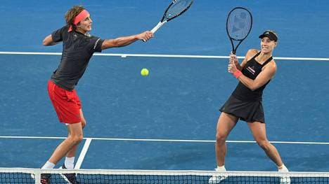 Alexander Zverev und Angelique Kerber spielten im Mixed zusammen