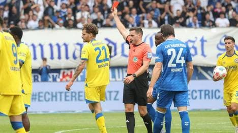 Ehlers sah in der 54. Minute die Rote Karte