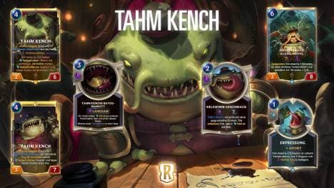 Tham Kench ist der erste Champion, der mit der neuen Legends of Runeterra Erweiterung "Monumente der Macht" erscheinen wird