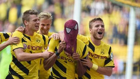 2014 jubelte Pierre-Emerick Aubameyang im Supercup als Spiderman