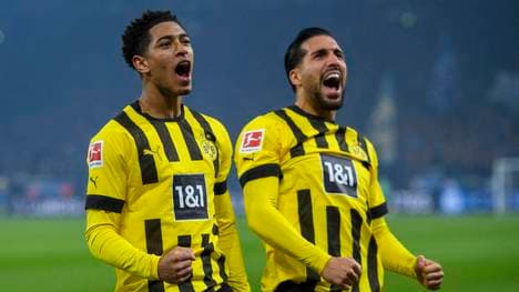 Jude Bellingham (l.) mit Emre Can