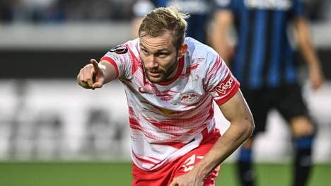 Mg Bergamo 14 04 2022 - Europa League Atalanta-RB Lipsia foto Matto Gribaudi Image nella foto: Konrad Laimer PUBLICATIONxNOTxINxITA