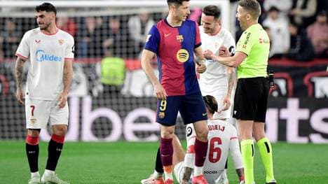 Robert Lewandowski traf für Barcelona in Sevilla zum 1:0