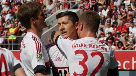 Robert Lewandowski erzielte in Ingolstadt zwei Treffer