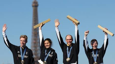 Die deutsche Mixed-Staffel holte Gold in Paris