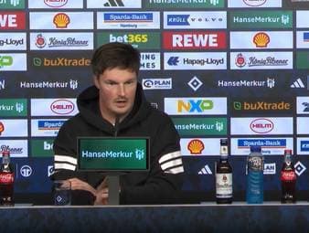 HSV-Trainer Merlin Polzin spricht vor dem Bundesliga-Spiel des Hamburger SV über den Eklat um Stefan Kuntz.