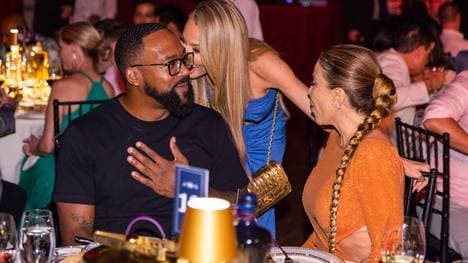Michael Jordans Sohn Marcus Jordan mit Lisa Hochstein, & Larsa Pippen (r.) bei einem VIP-Event