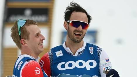 Hans Christer Holund (r.) siegt vor Simen Hegstad Krüger