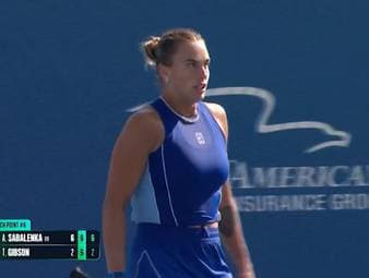 Sabalenka bezwingt Talia Gibson nach einem souveränen ersten Satz und einem spannenden Tie-Break im zweiten Durchgang und zieht in die dritte Runde der Cincinnati Masters ein.