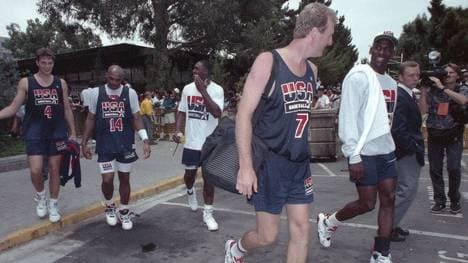 Das Dream Team mit Larry Bird und Michael Jordan löste 1992 einen Basketball-Boom aus