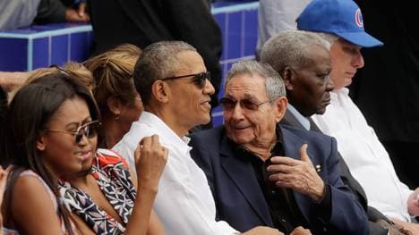 President Obama Attends Tampa Bay Devil Rays v Cuban National Team Baseball Game In Havana
