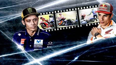 Zwischen Valentino Rossi (l.) und Marc Marquez kommt es häufig zu Auseinandersetzungen