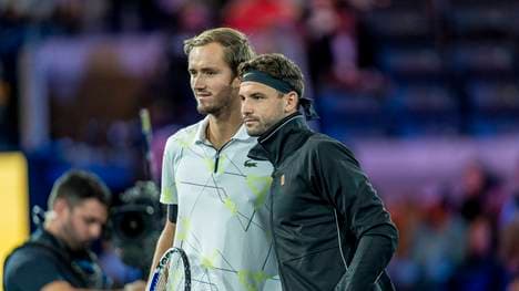 Daniil Medvedev (l.) und Grigor Dimitrov standen sich bei den US Open 2019 im Halbfinale gegenüber