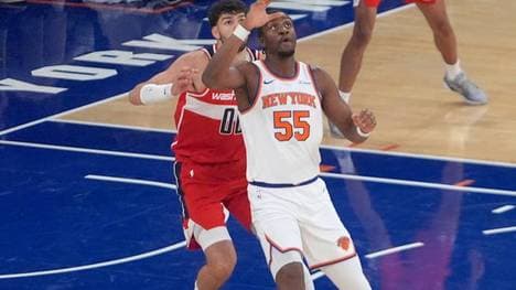 Ariel Hukporti (55) zeigte für die New York Knicks eine starke Leistung