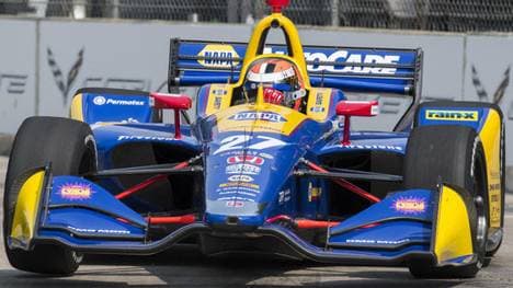 Alexander Rossi holte sich dank Bestzeit in Quali-Gruppe B die Pole fÃ¼r Detroit 1