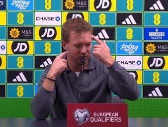 Bundestrainer Julian Nagelsmann spricht nach dem Spiel in Nordirland über den DFB-Nachwuchs und warnt vor einem zu frühen Hype.