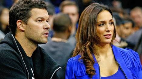 Michael Ballack schaute sich die NBA-Partie mit seiner Freundin Natacha Tannous an