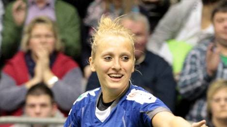 Karoline Heinze vom FF USV Jena jubelt