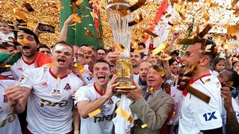 Lokomotive Moskau feiert die Meisterschaft in Russland 