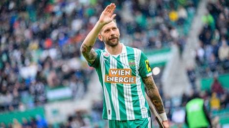 Gibt es am letzten regulären Spieltag einen Sieg von Rapid (im Bild: Guido Burgstaller) gegen RB Salzburg?