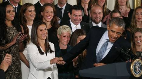 President Obama Hosts The 2015 FIFA Women's World Cup Champions, The U.S. Nat'l Soccer Team