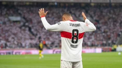 Enzo Millot nach seinem Treffer zum 3:0 gegen den BVB