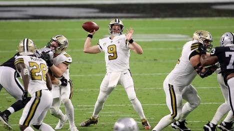 Drew Brees und die New Orleans Saints verloren im Monday Night Game gegen die Las Vegas Raiders
