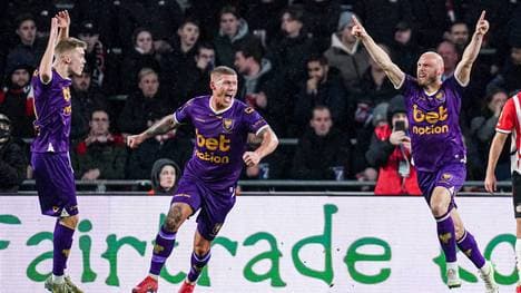 Gerrit Nauber (re.) führte die Go Ahead Eagles ins Pokalfinale