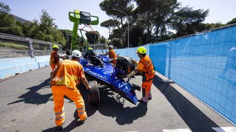 Schon am Samstag gab es einen Crash in Rom