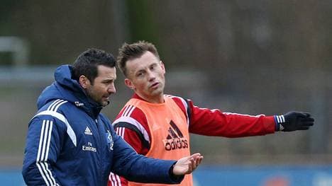 Joe Zinnbauer und Ivica Olic im Training