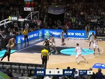 Spiel Highlights zu Basketball Löwen Braunschweig - Telekom Baskets Bonn