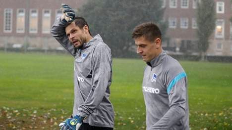 Rune Jarstein (l.) trainiert wieder mit dem Team